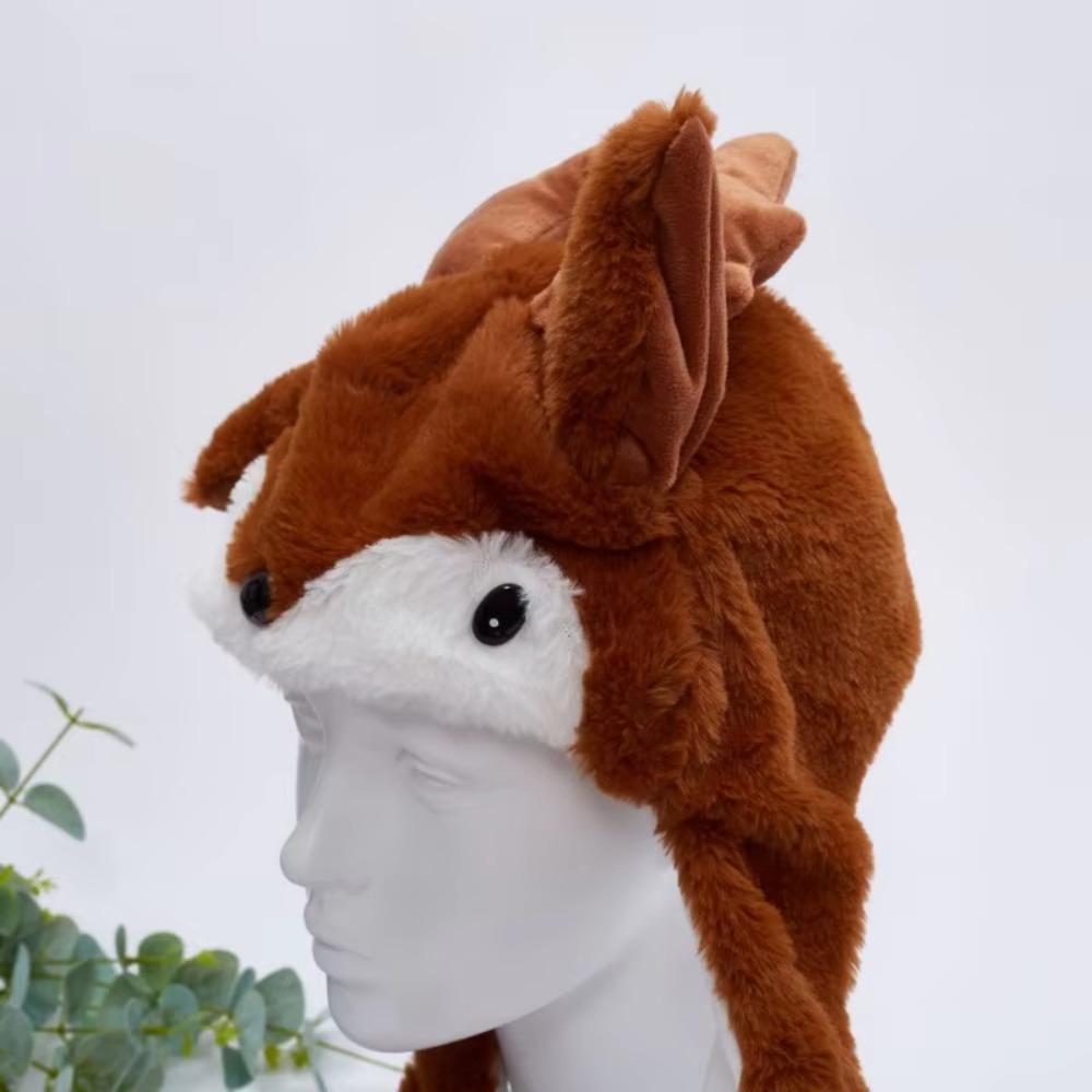 Смешные мультяшные рождественские party hats, утолщенные, с ушами, которые подпрыгивают, шапка с движущимися ушами, сохраняющая тепло, Санта, олень, party headdress, Новый год