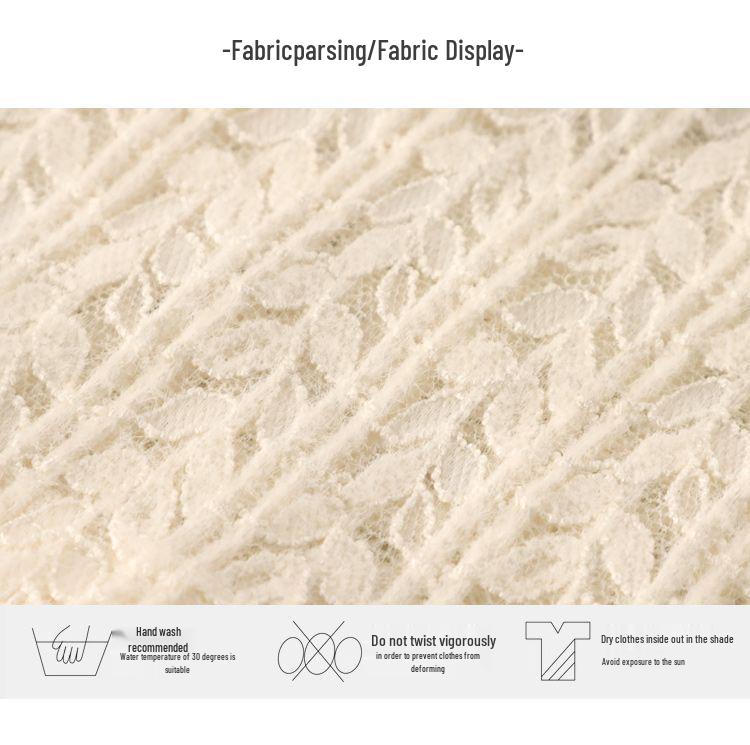 Топ из сетки с высоким воротником и кружевом с начесом для женщин - Модный осенне-зимний слой