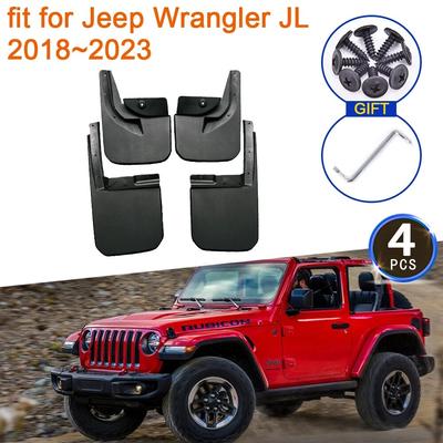 4x для Jeep Wrangler JL 2018 2022 2023 брызговики переднего и заднего колеса, брызговик, автомобильные аксессуары