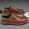 Autumn Men Shoes Brogue Casual Shoes Men Genuine Leather Shoes Work Boots Business Casual Sneakers