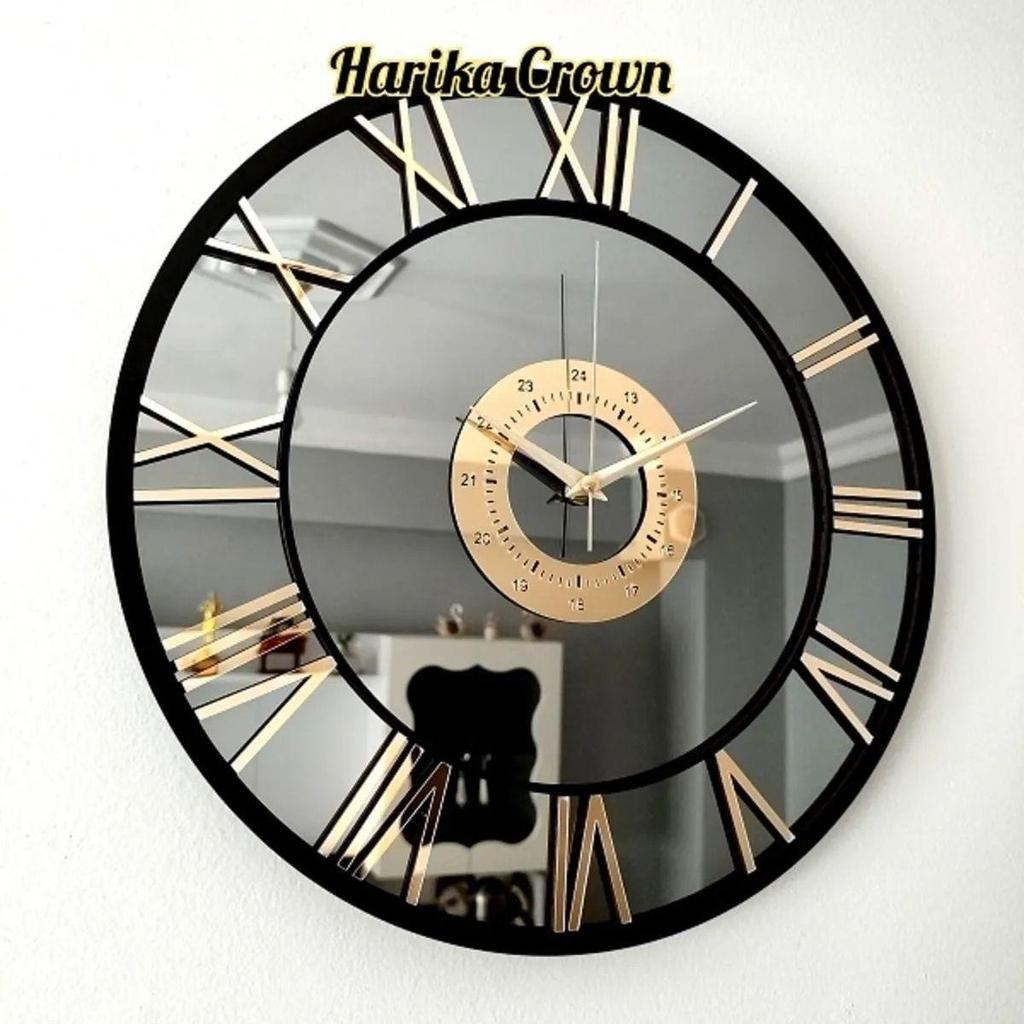 3D настоящие зеркальные декоративные настенные часы, современный дизайн, большие настенные часы с римскими цифрами, украшение для дома, гостиной, спальни 40x40 см