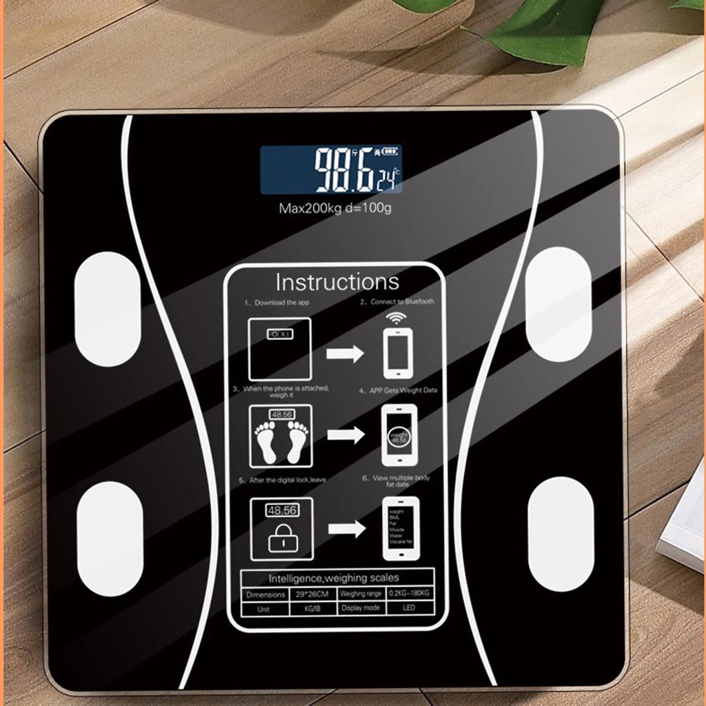 1 Smart Electronic Scale with LCD Display, Accurate Weight Measurement, Battery Powered (excluding Battery)