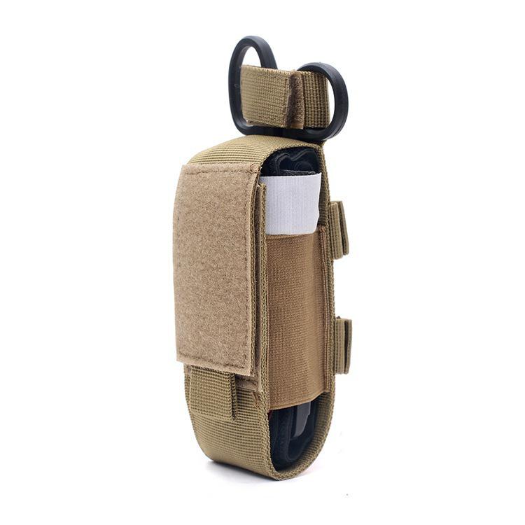 Tactical EDC Shoulder Bag with Tourniquet, Medical Scissors, Molle Storage, and Walkie-Talkie Pouches
