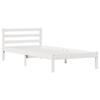 vidaXL Bed Frame with Headboard White 100x210 Cm Solid Pine Wood 869765