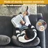 Round Wooden Mini Side Table Waterproof Couch Arm Side Holder Sofa Arm Rest Organizer  Bedroom