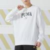 Puma American Retro Letter Print Crew Neck Casual Long Sleeve Sweatshirt Unisex Sweatshirt White 682929-02
