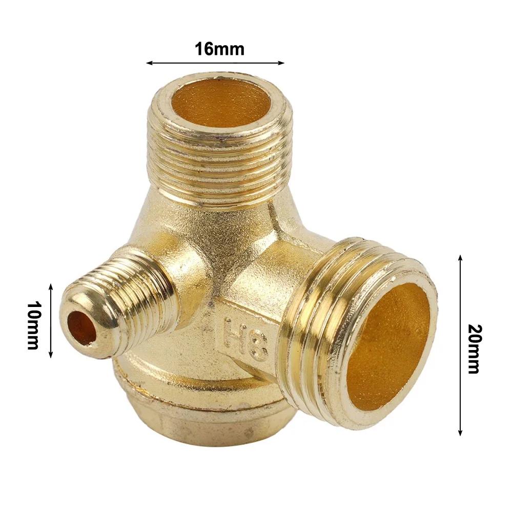 Air Compressor Check Valve 3-Port Zinc Alloy Check Valve For Air Compressor Parts With Exhaust Tube