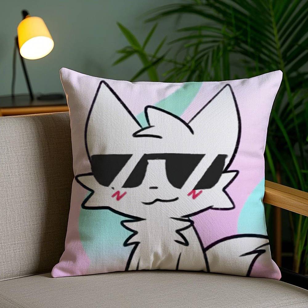 B-Boykisser Глупый Кот Милая Наволочка Защита от пылевых клещей Невидимая молния Диван Кровать