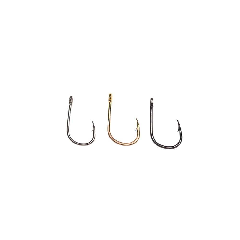 100Pcs 1 Box New Carbon Steel 10 Sizes Fish Bait Fishing Hooks Durable Head Fishook
