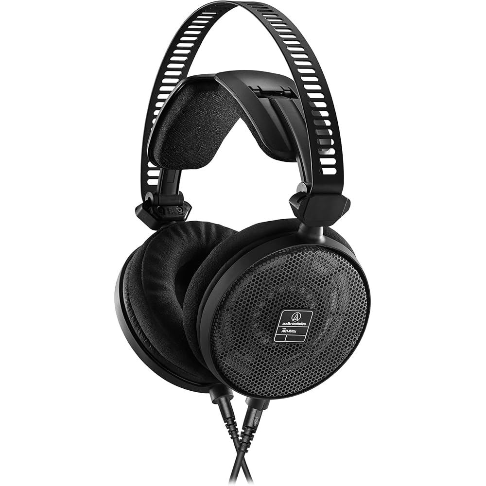 Audio-Technica ATH-R70x Professional Monitor Headphones, Open-Back, Wired [For DTM, Mixing, Mastering, and Music Listening, with a Detachable 3.0m Cab