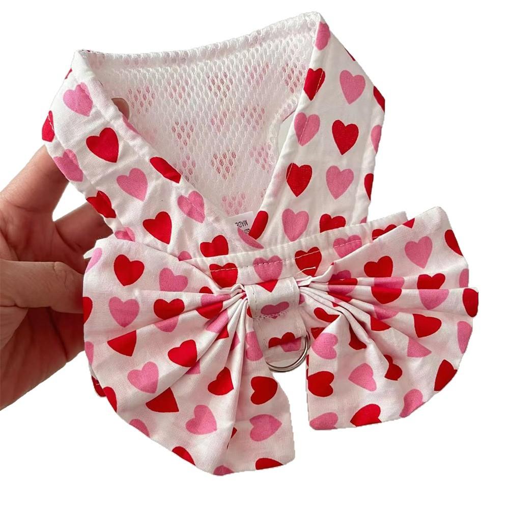 Милый питомец кошка маленькая собака померанский шпиц би медведь собачья одежда бант нагрудный ремень поводок для выгула собаки жилет