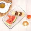 Rectangular glass platter 27.5x16.5 cm
