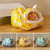 Cozy Hamster House Small Animal Pet Sleeping Bed Cartoon Rabbit Carrot Print