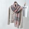 Elegant British Retro-Style Imitation Cashmere Scarf Shawl for Autumn & Winter