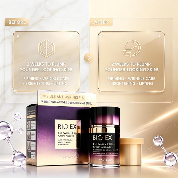 Tonymoly Bio Ex Cell Peptide Fill Up Cream Ампула (50мл +Запасной флакон 30мл)*1 шт.