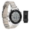 Men Digital Watch Multifunctional 50m Waterproof Depth LED Night Light Men Wrist Watch Silver