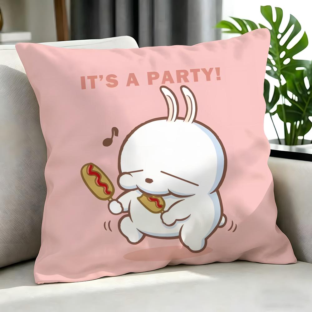 Cartoon Mashimaro Cushion Cover Cushion Cover Set 4Pcs 50X50 45X45 40X40 Pillowcase Decorative Sofa Home Decor