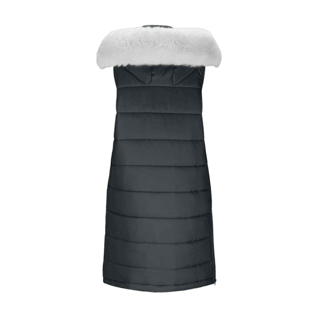 Женский длинный пуховик с капюшоном