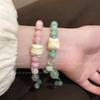 Браслет из натурального камня Green Lion для девочек - новый китайский стиль, высококачественные украшения на руку с завязками