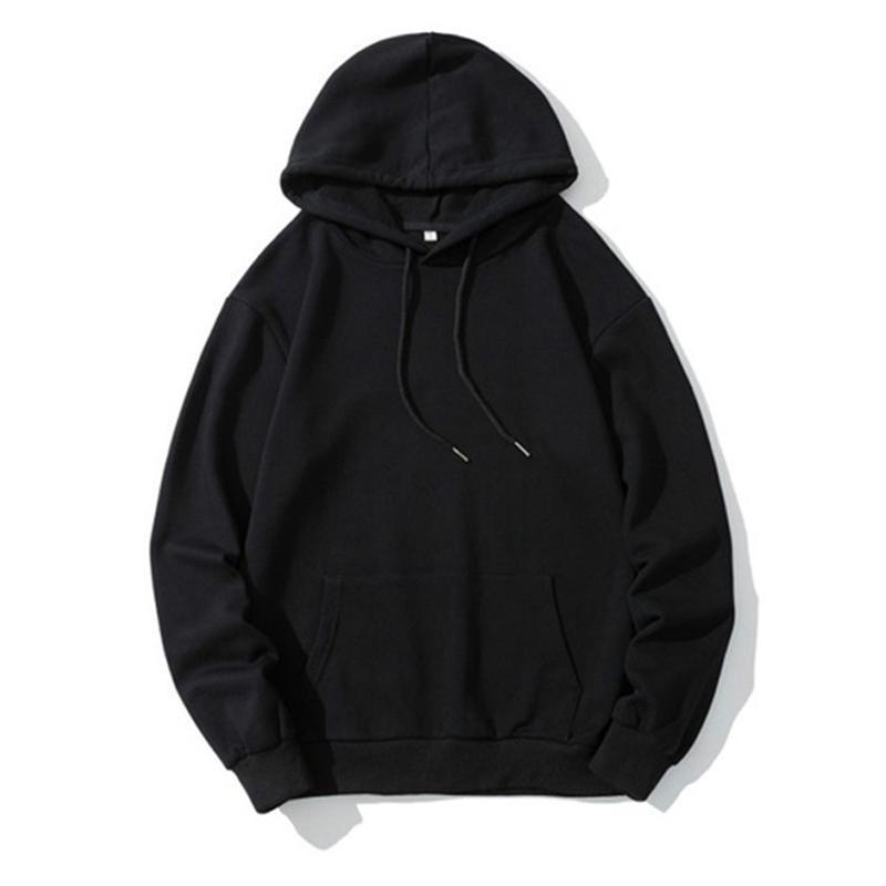 Новый однотонный мужской модный осенне-зимний свитер, повседневная толстовка с капюшоном