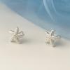 Милые серьги в виде морской звезды с нишевым дизайном, простые и модные серьги, универсальный темперамент, новый стиль