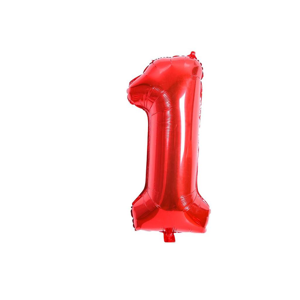32-Inch US Number Birthday Party Balloons - Individual Aluminum Film