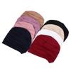 Elastic Women Turban Hat Winter Warm Muslim Hijabs Soft Cotton Head Wrap Beanies Chemo Hat Sleep Caps Hair Loss Headscarf