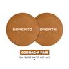 AGF3  For KIA 2pcs Suede Car Coaster Water Cup Drink Holder Anti-Slip Pad Venga Sedona Forte Stonic Picanto Sorento Stinger