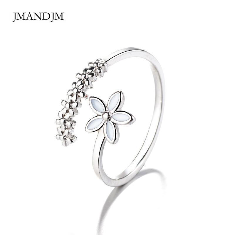 Fresh Flower Temperament Personality Literary Fashion Gift Korea Female Resizable Opening Rings