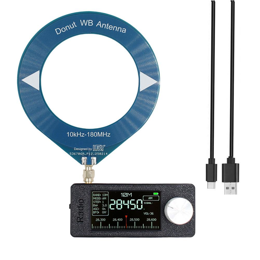 SI4732 0.5-108mhz All Band Radio Receiver LSB USB AM FM FM/AM Radio W/ Antenna 1.9inch IPS Screen HF SW MW VHF Pocket Mini Radio