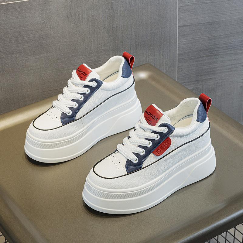 New Inner Heightening Thick-soled Casual High-heeled Little White Shoes Women's Low-top Spring and Summer Versatile Fashion Low-top Women's Shoes