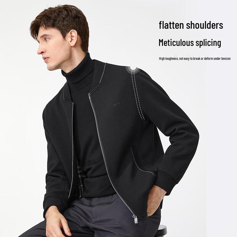 Goldlion Men's Outdoor Stand Collar Wool Blend Jacket