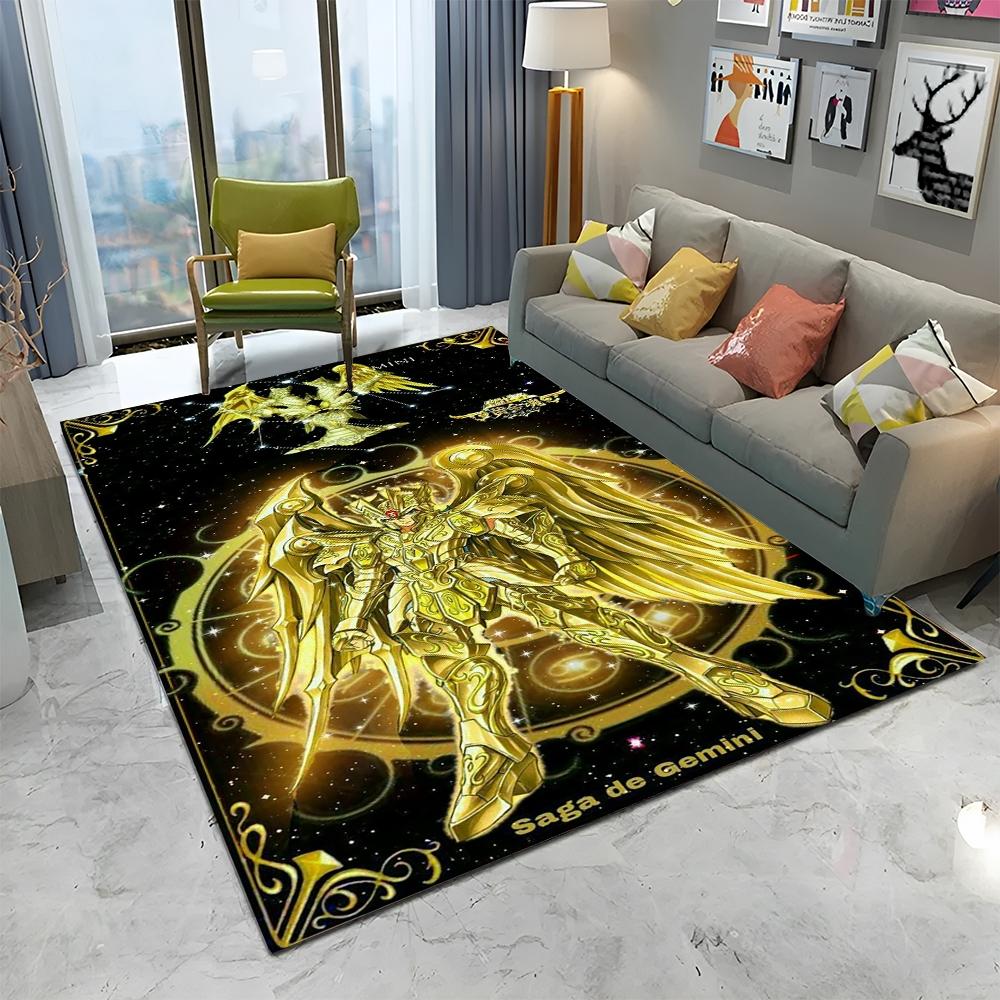 Ретро Saint Seiya ковер с рисунком аниме для дома, гостиной, спальни, дивана, коврика, декор, детский игровой коврик, нескользящий напольный коврик