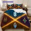 Fantasy Warriors Unite Bedding (1 * duvet cover + 2 * pillowcase, without core) 2D Flat Soft and comfortable Christmas birthday gift