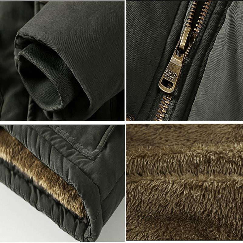 Зимняя мужская куртка больших размеров, утепленная хлопковая стеганая куртка, ветровка с меховым капюшоном, куртка