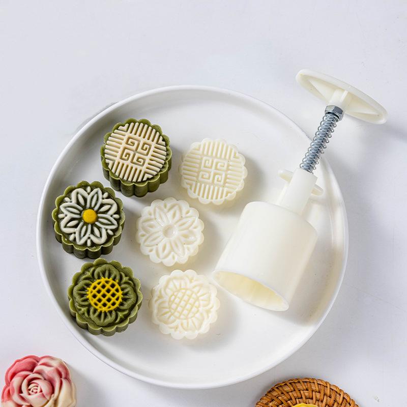Форма для лунного пряника 50 г/75 г, ручной пресс для лунного пряника, фестиваль середины осени, форма для лунного пряника, инструменты для украшения помадкой для лунного пряника
