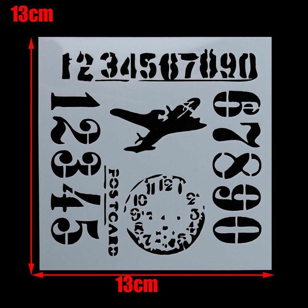 Комплект трафаретов для скрапбукинга и декора, 12 шаблонов, 13×13 см