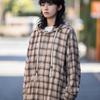 Рубашка с капюшоном в японском стиле в стиле ретро в клетку для мужчин с длинными рукавами, повседневная куртка для студентов на весну и осень, рубашка, пальто