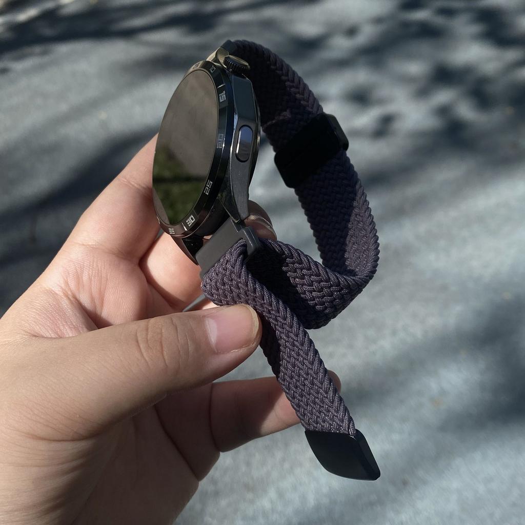 Универсальный нейлоновый ремешок для часов 20 мм 22 мм - Нейлоновая магнитная пряжка Эластичный плетеный сменный ремешок для смарт-часов для HUAWEI Watch Samsung Galaxy Watch Amazfit