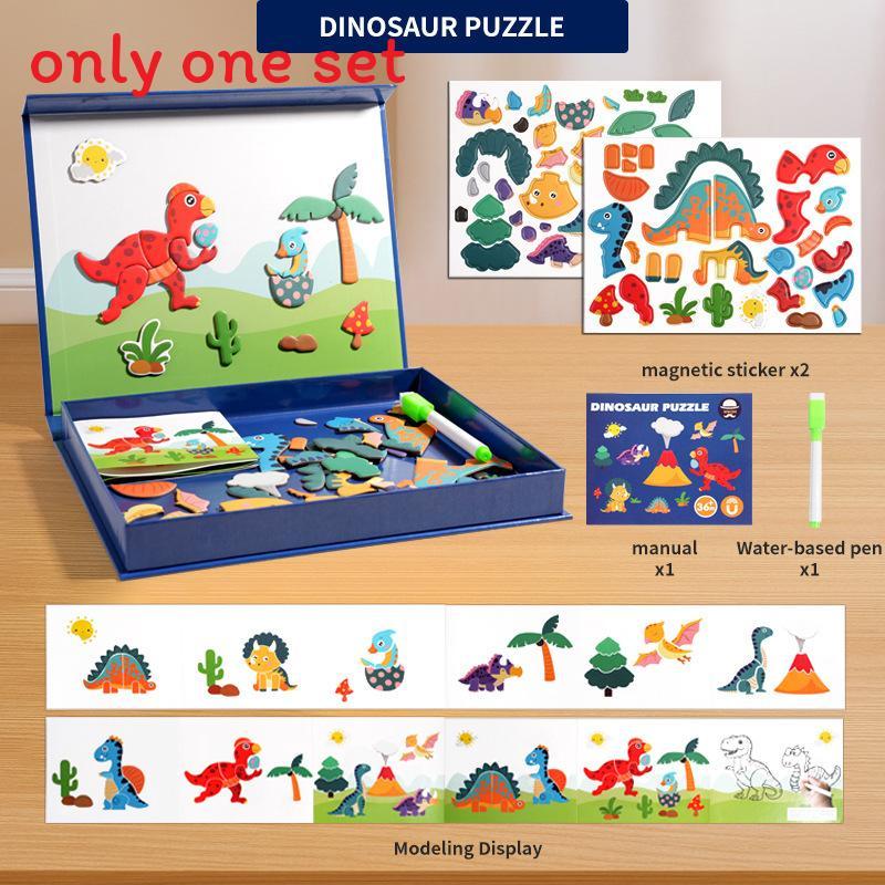 Wooden Childrens Puzzle With Magnetic Faces For Kids Ages 3 To 6 Educational Toy