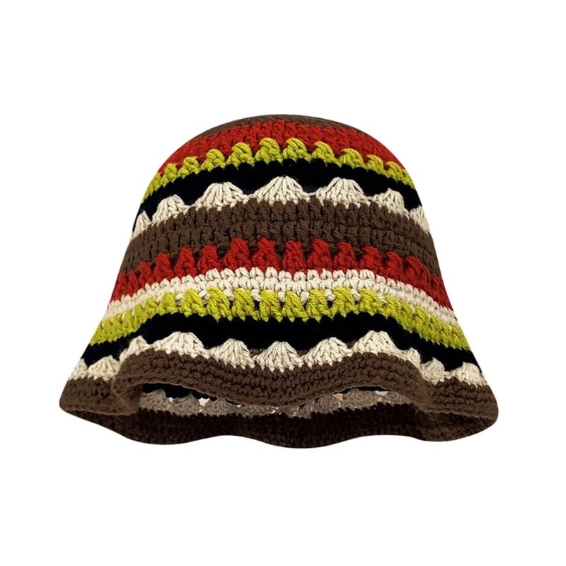 Вязаная панама для женщины, дышащая, многоцветное плетение, панама с широкими полями, для взрослых и подростков, летняя рыбацкая кепка