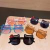 New Korean Style Cat Shape Children's Cute Cartoon Sunglasses Kids Anti UV Eyewear Round Colourful Sunglass