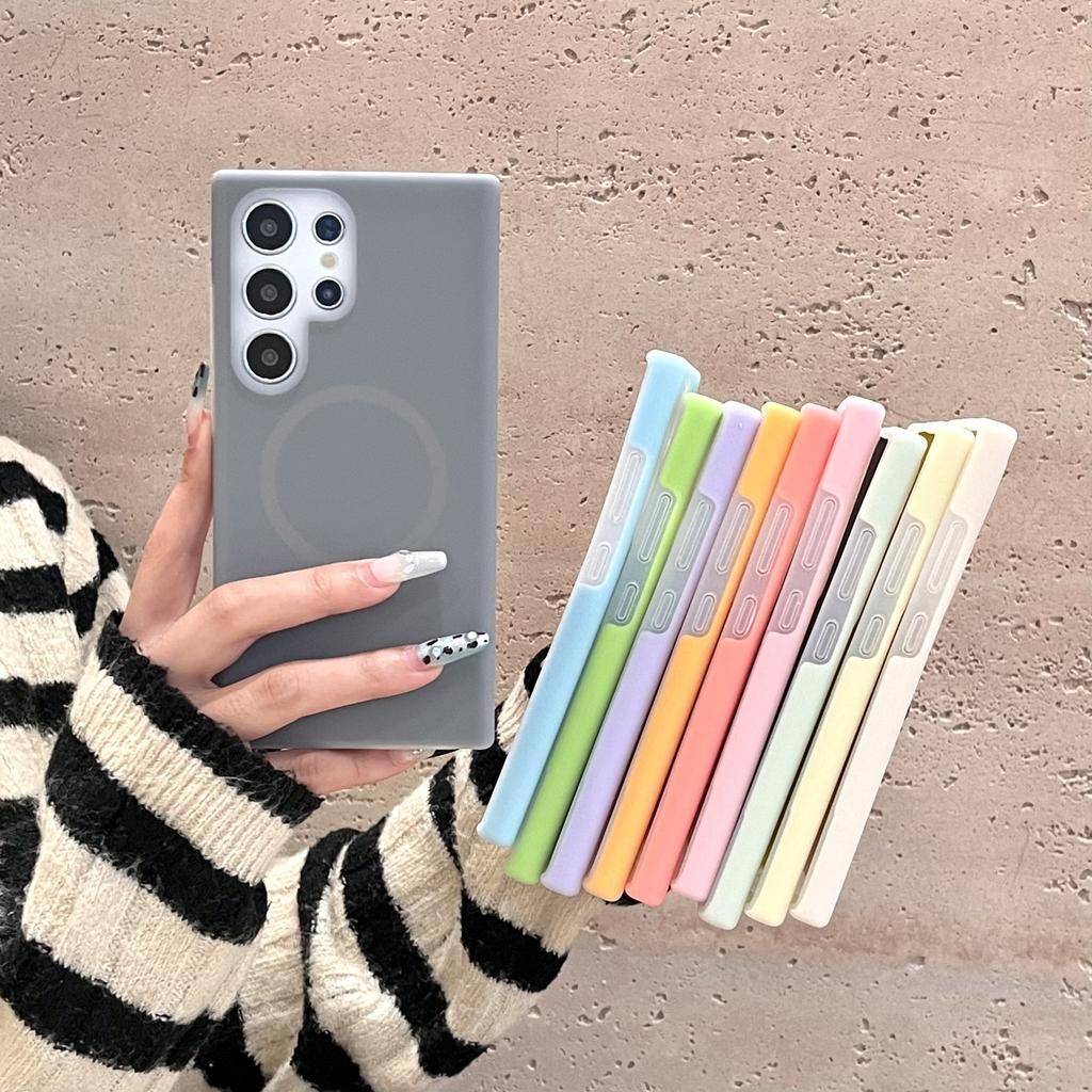 Samsung Liquid Jelly Suitable for S25UItra Magnetic Suction Phone Case S24 Anti Slip Anti Fall S23 Simple Skin Feeling Protection