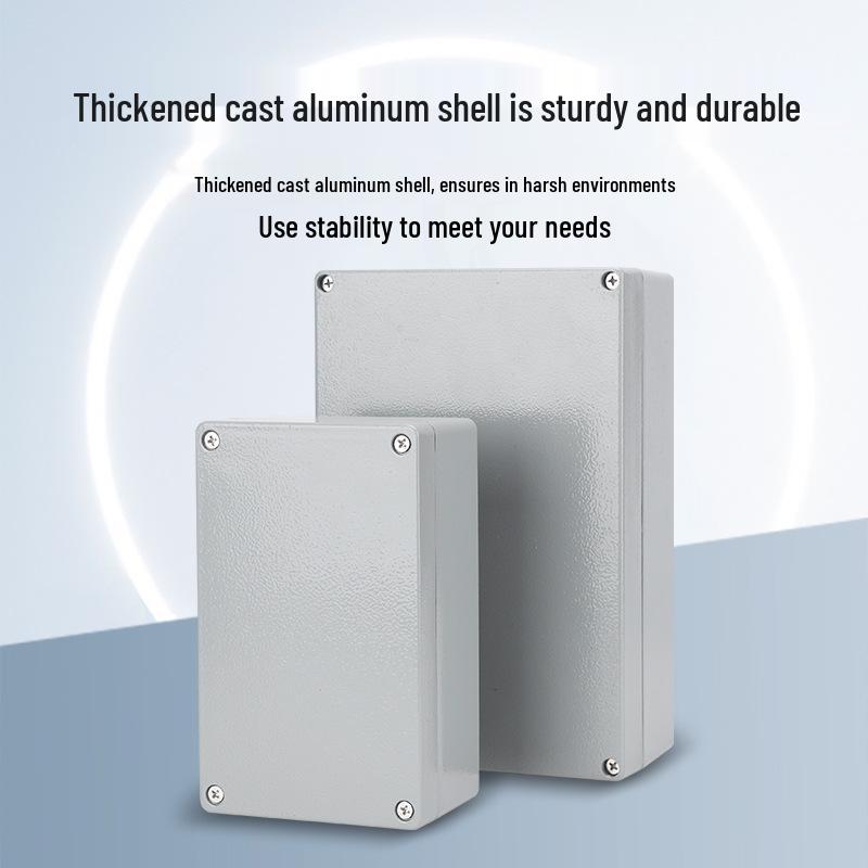 IP66 Outdoor Explosion-Proof Waterproof Aluminum Junction Box with Customizable Terminal Button Holes