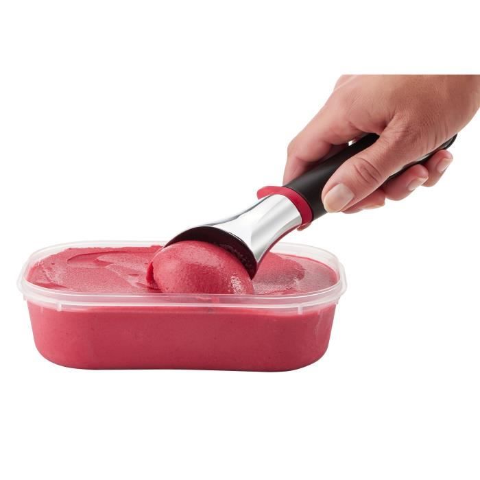 Cuillère à glace - TEFAL - K2072214 - Noir et rouge - Plastique et inox - Compatible lave-vaisselle