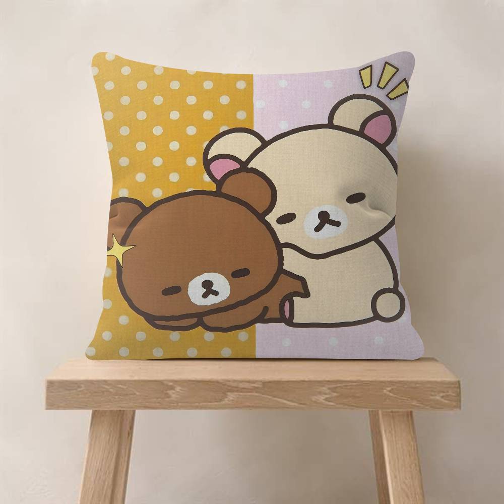 Cute Rilakkumas Body Pillow Gifts Home Office Furnishings Bedroom Sofa Car Cushion Cover Case 45X45Cm