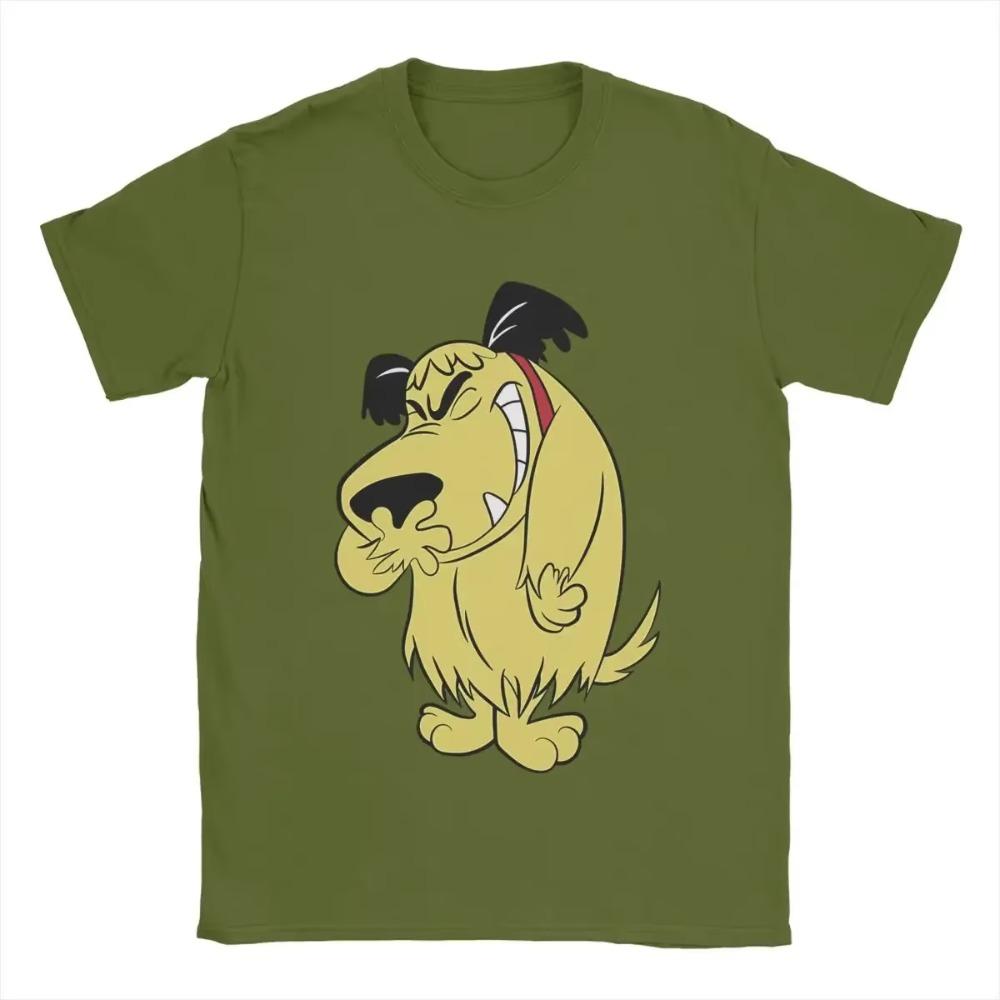 Мужские футболки Laughing Muttley Wacky Races, повседневные футболки с коротким рукавом и круглым вырезом, летние хлопковые топы