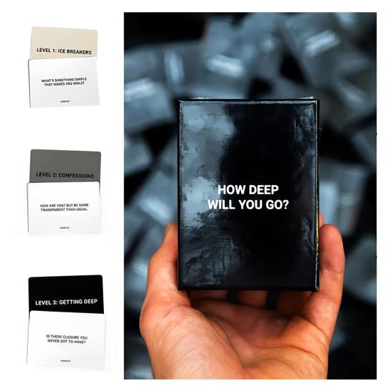 Насколько глубоко вы готовы погрузиться? Вопросы для карточной игры, которые укрепят связь с помощью 99 содержательных карточек для разговора для пар