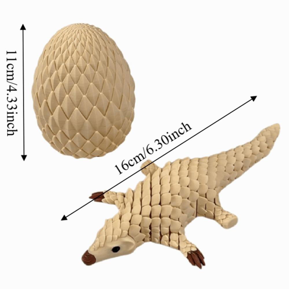 Creative 3D Printed Pangolin Toy Articulated Animal Model Decoration Home Accessories