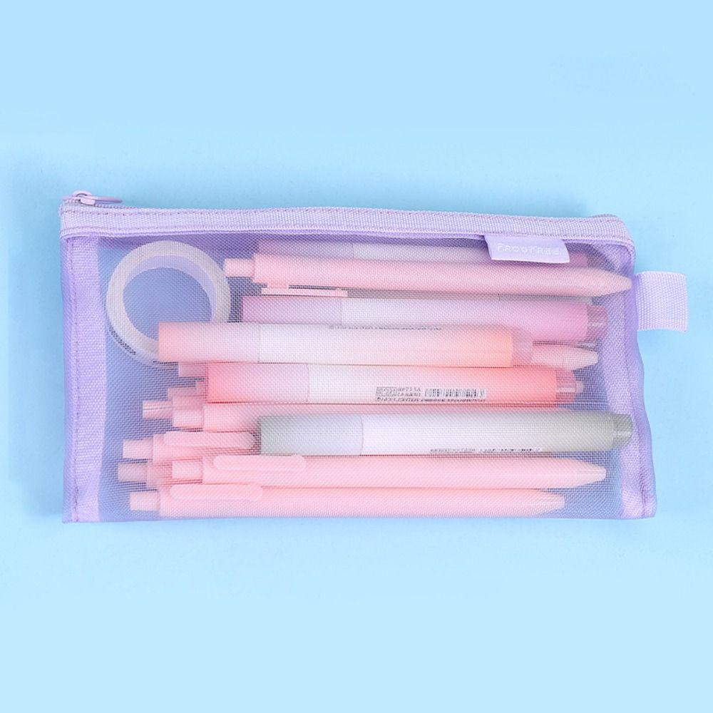 Инс Пенал Корейская Версия Сумка для хранения канцелярских товаров Портативная сетчатая сумка для ручек Студент